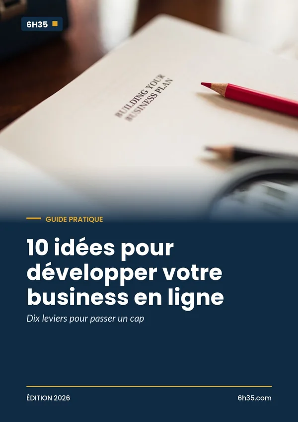 Couverture du guide 10 idées pour développer votre business en ligne