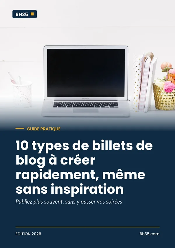 Couverture du guide 10 types de billets de blog à créer rapidement, même sans inspiration