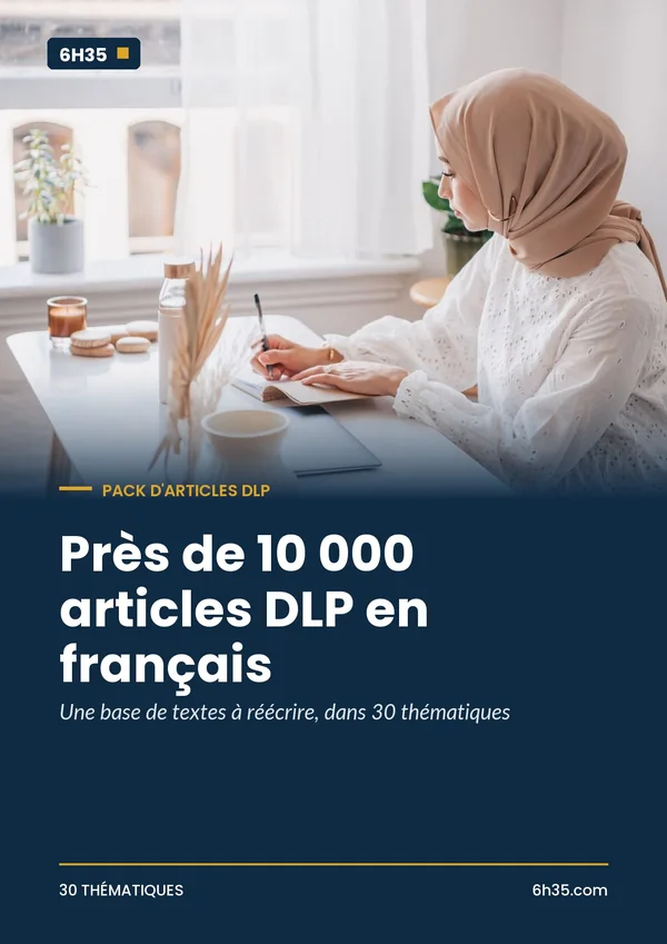 Couverture du pack Près de 10 000 articles DLP en français