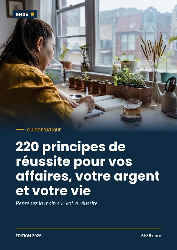 Couverture du guide 220 principes de réussite pour vos affaires, votre argent et votre vie