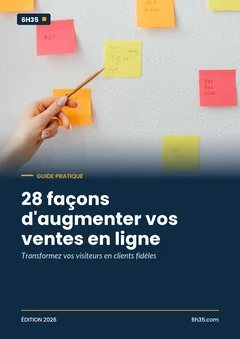 Couverture du guide 28 façons d'augmenter vos ventes en ligne