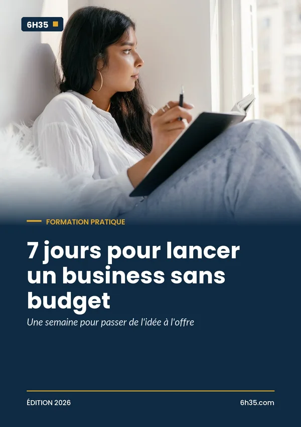 Couverture du guide 7 jours pour lancer un business sans budget