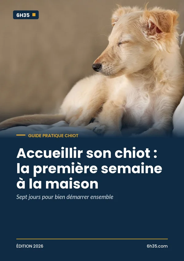 Couverture du guide Accueillir son chiot : la première semaine à la maison