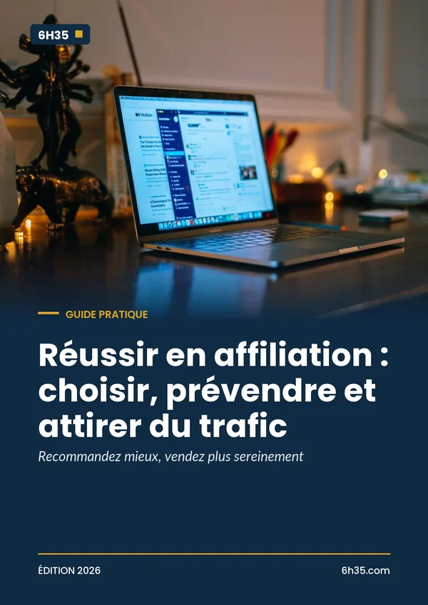 Couverture du guide Réussir en affiliation : choisir, prévendre et attirer du trafic