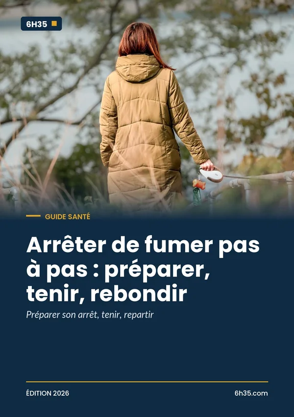 Couverture du guide Arrêter de fumer pas à pas : préparer, tenir, rebondir