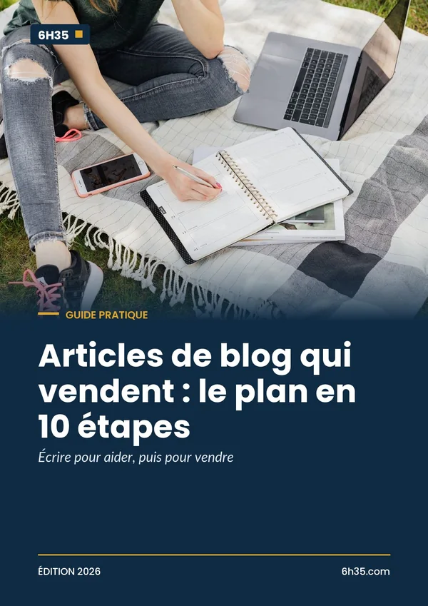 Couverture du guide Articles de blog qui vendent : le plan en 10 étapes