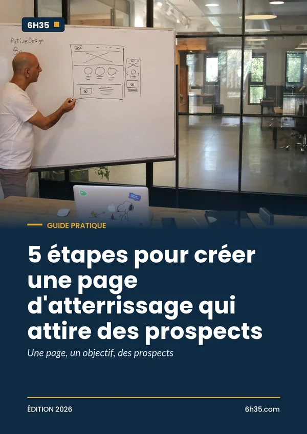 Couverture du guide 5 étapes pour créer une page d'atterrissage qui attire des prospects