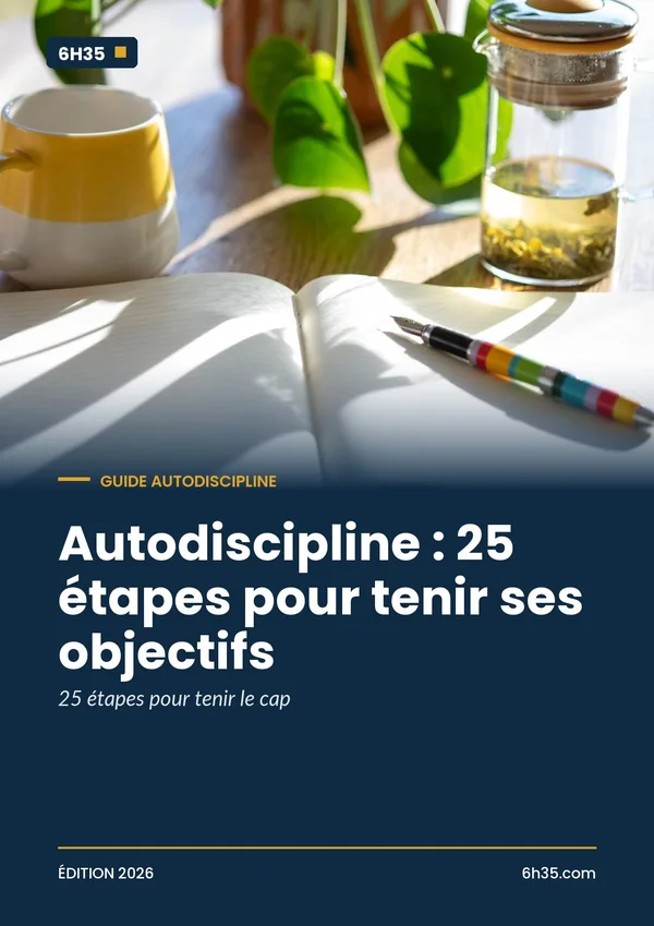 Couverture du guide Autodiscipline : 25 étapes pour tenir ses objectifs