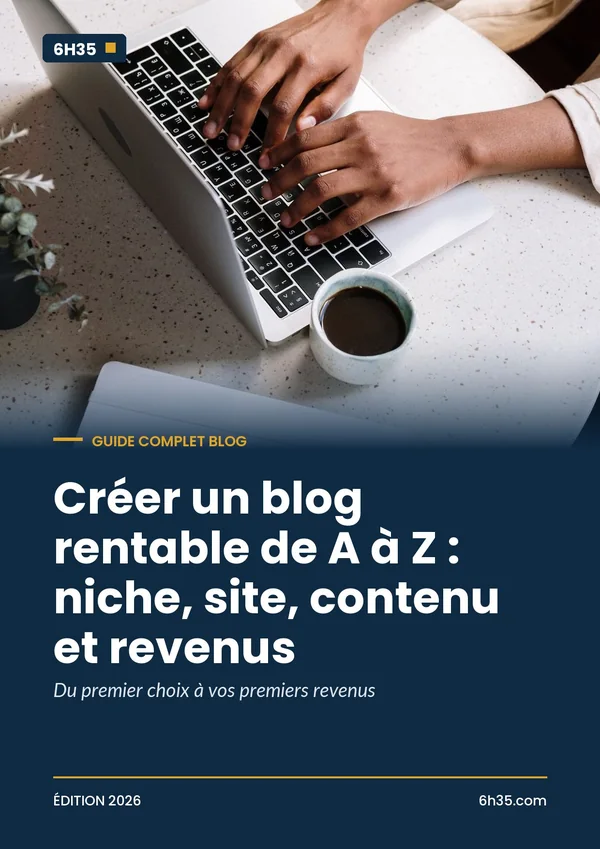 Couverture du guide Créer un blog rentable de A à Z : niche, site, contenu et revenus