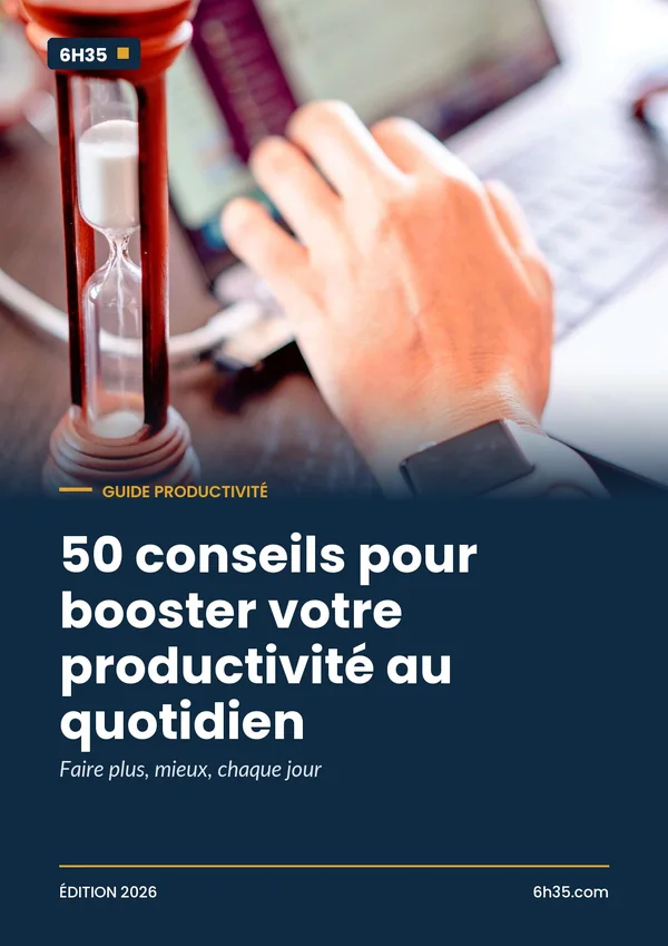 Couverture du guide 50 conseils pour booster votre productivité au quotidien