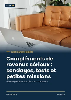 Couverture du guide Compléments de revenus sérieux : sondages, tests et petites missions