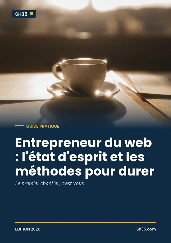 Couverture du guide Entrepreneur du web : l'état d'esprit et les méthodes pour durer