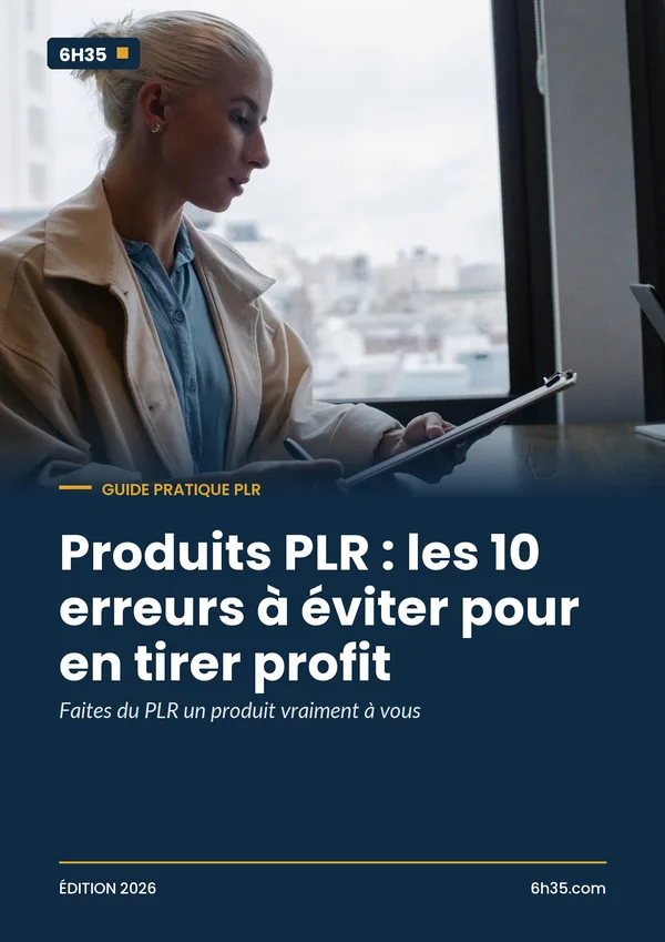 Couverture du guide Produits PLR : les 10 erreurs à éviter pour en tirer profit