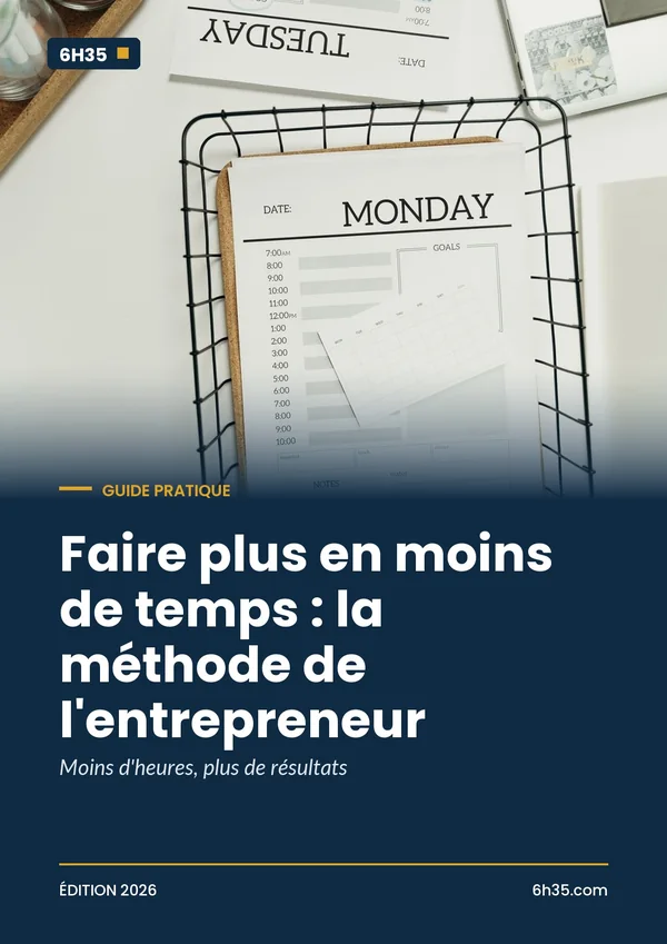 Couverture du guide Faire plus en moins de temps : la méthode de l'entrepreneur