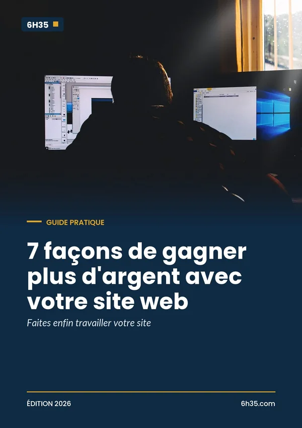 Couverture du guide 7 façons de gagner plus d'argent avec votre site web