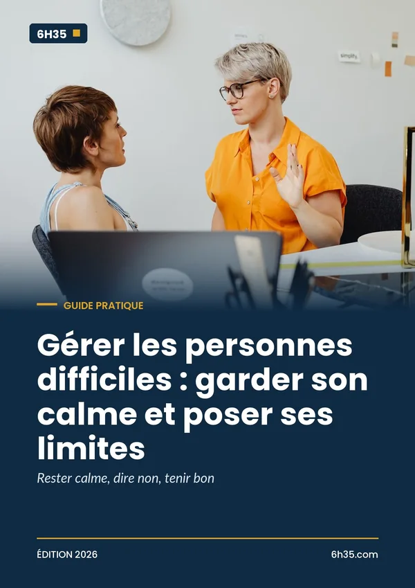 Couverture du guide Gérer les personnes difficiles : garder son calme et poser ses limites