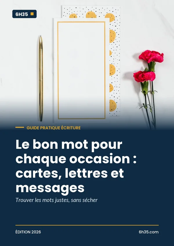 Le bon mot pour chaque occasion : cartes, lettres et messages