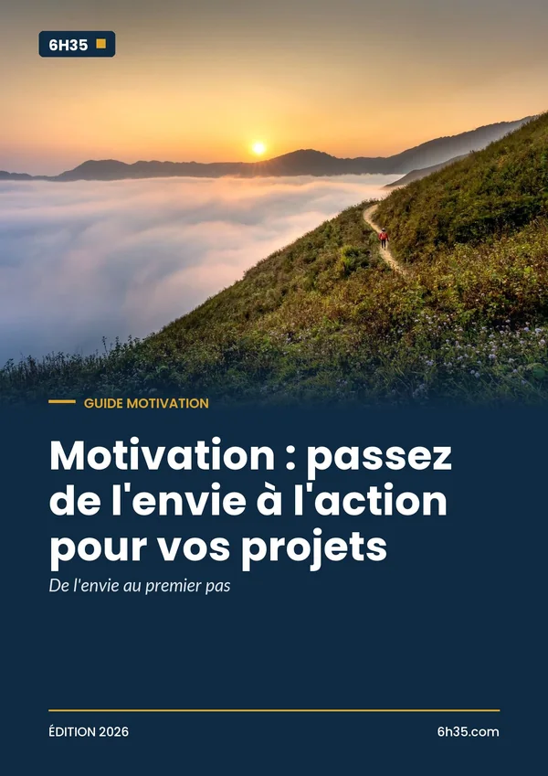 Couverture du guide Motivation : passez de l'envie à l'action pour vos projets
