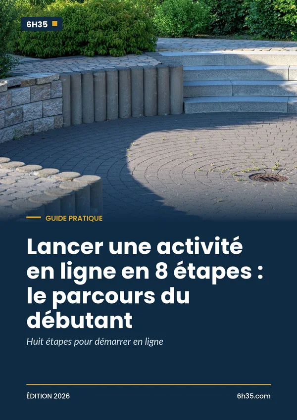 Couverture du guide Lancer une activité en ligne en 8 étapes : le parcours du débutant