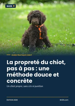 Couverture du guide La propreté du chiot, pas à pas : une méthode douce et concrète
