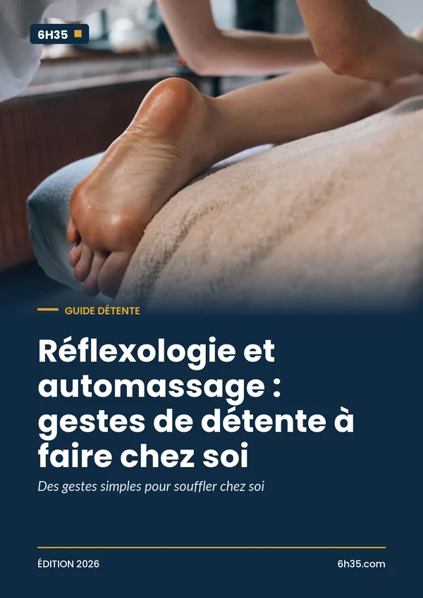 Couverture du guide Réflexologie et automassage : gestes de détente à faire chez soi