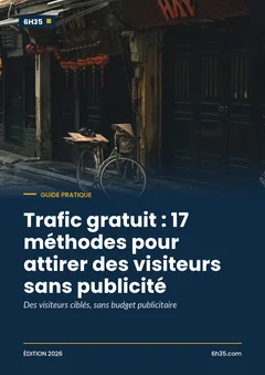 Couverture du guide Trafic gratuit : 17 méthodes pour attirer des visiteurs sans publicité