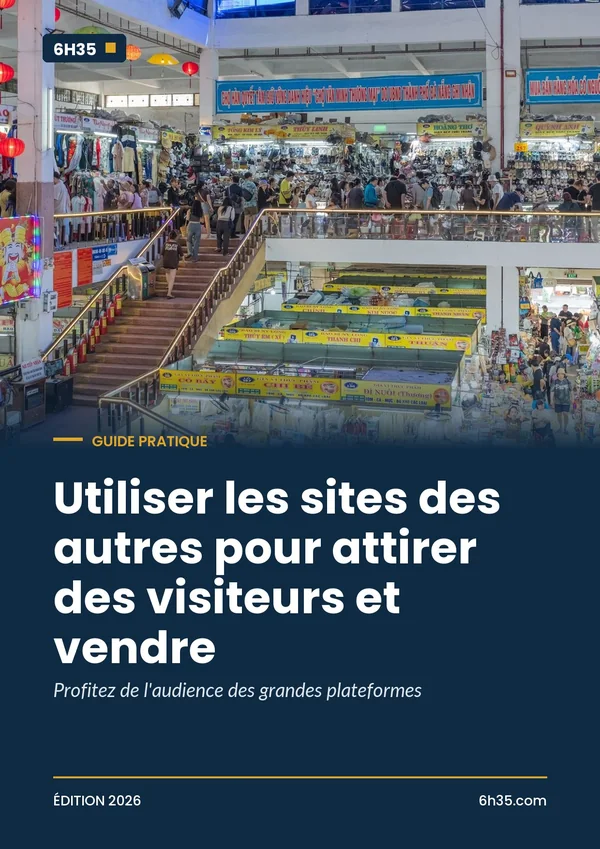 Couverture du guide Utiliser les sites des autres pour attirer des visiteurs et vendre