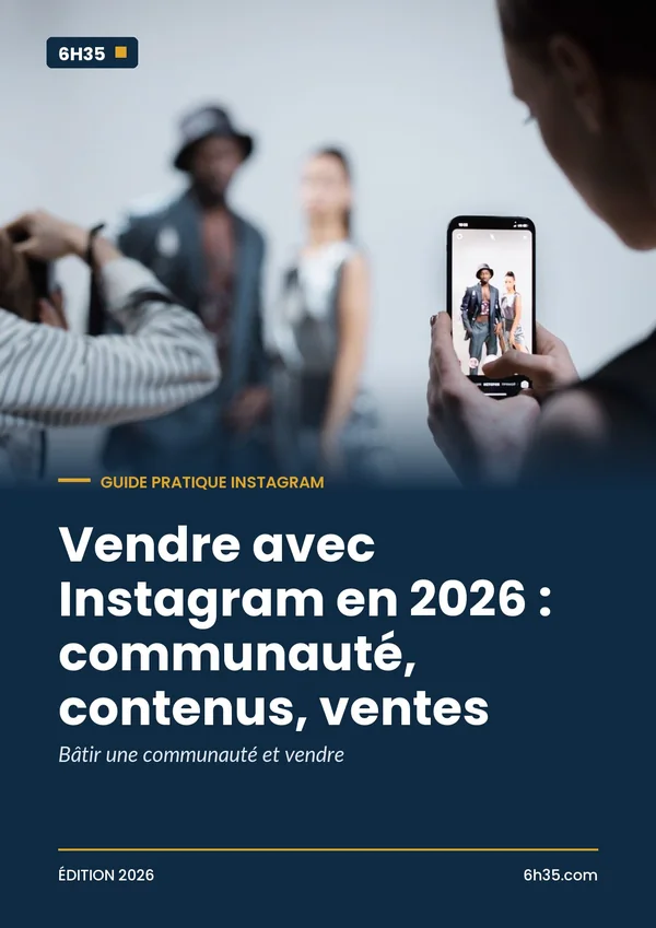 Couverture du guide Vendre avec Instagram en 2026 : communauté, contenus, ventes
