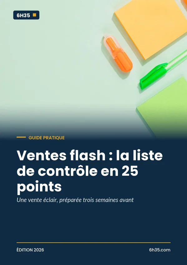 Couverture du guide Ventes flash : la liste de contrôle en 25 points